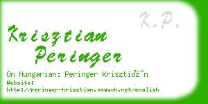 krisztian peringer business card